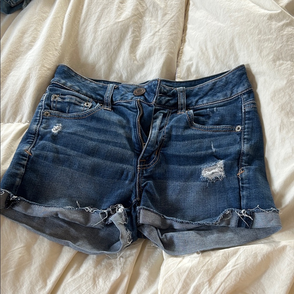 American Eagle Outfitters Dark Blue Jean Shorts